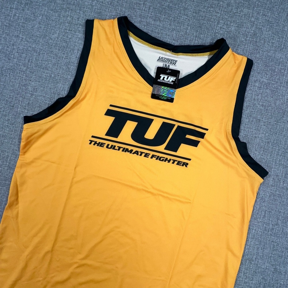 UFC The Ultimate Fighter 33 Team Cormier Jersey Mens Medium Gold Gym Tank NEW